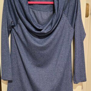 Womens Cowl neck fleece tunic M